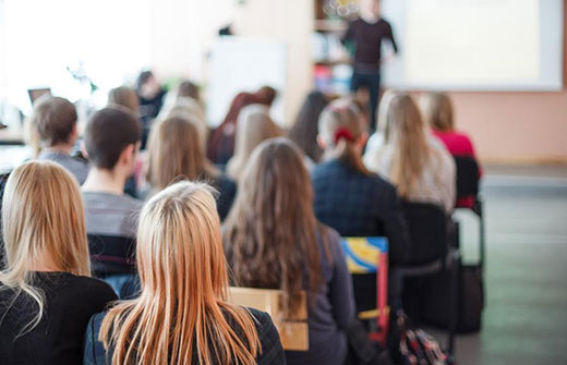 Pictures of Students siting in class